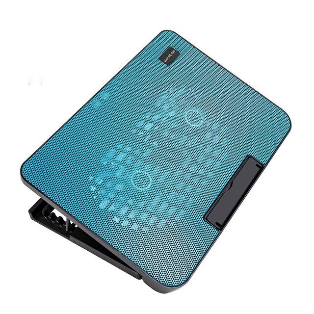 Factory Price Changeable Wind Speed Laptop Stand Adjustable Height Laptop Cooling Pad with Two-core Quiet Fans 2 USB Port
