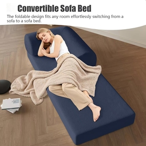 Canapé-lit modulaire convertible en forme de L <span class=keywords><strong>avec</strong></span> accoudoirs en éponge compressée, canapé-lit moderne pour salon, appartement, chambre à coucher, hôtel - Product Image 5
