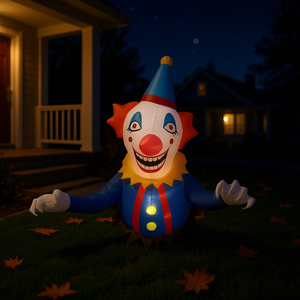 Decoración inflable de payaso aterrador de Halloween para exteriores de 3.3 pies con luces LED para decoración de fiestas en el jardín - Product Image 2