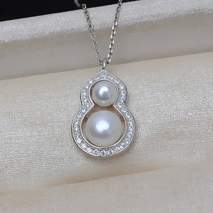 Chaîne en argent S925 avec pendentif vide en forme de gourde, accessoires de perles DIY 4-5 6-7, forme de plante pour la fabrication de bijoux, taille 6 mm - Product Image 3