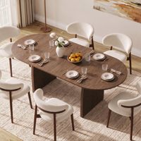 Table à manger ronde moderne extensible et pliable de 55 à 70,8 pouces pour 4 à 8 personnes avec plateau rabattable intégré