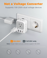 Adaptateur de voyage européen de haute qualité, adaptateur de prise de voyage Type-C et convertisseur de puissance, adaptateur de voyage UE pour téléphone