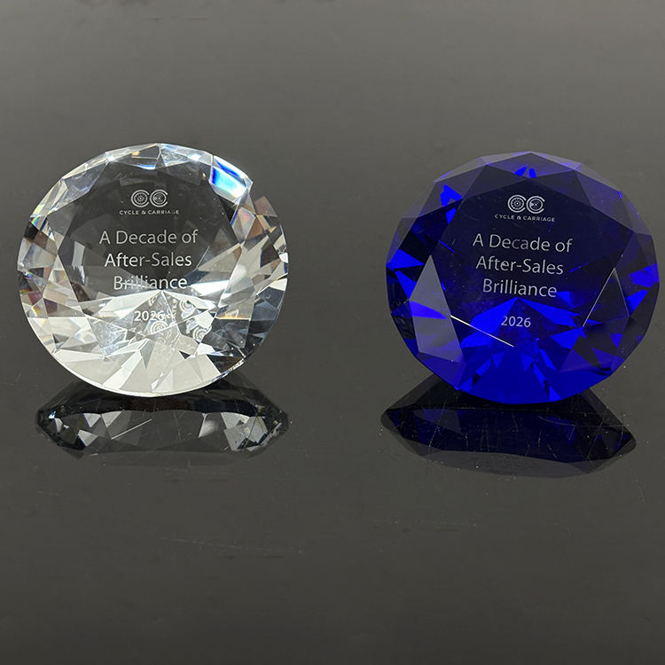 Clear K9 Crystal Diamond Paperweight Custom