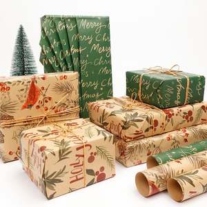 Christmas Disposable Coated Silicone Virgin Gift Wrapping <b>Paper</b> 43x300cm Roll - Product Image 5