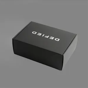 Eco Friendly Clothes Shoes Gift Paper Mailing Boxes Apparel Custom Recyclable Corrugated Matte Black Mailer Boxes