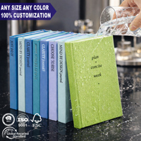 Fabricant de carnets à couverture rigide en tissu recyclé 8,45 x 5,7', personnalisable, tendance, vente en gros, élastique pour l'école