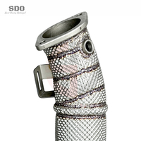 Downpipe de performance SDO pour Nissan GTR/GT-R R35 3.8T 2008-2023, tuyaux d'échappement à haut débit avec bouclier thermique