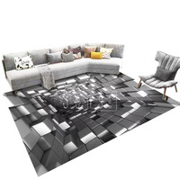 Tapis d'illusion de vortex imprimé par 3D de velours en cristal antidérapant/tapis optique d'illusion de vortex 3D