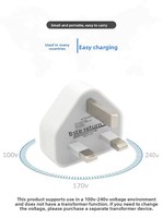 Adaptateur mural de charge rapide multi-ports USB à 3 broches pour iPhone et Android (norme britannique)