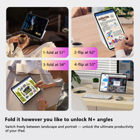 Penutup Folio Pelindung Magnetik dan Auto Sleep Wake dengan Dudukan Pensil untuk iPad Mini 8/7/6, Dilengkapi Stand Lipat Multi-Angle
