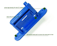 Verlengde brede clip-tape isolator voor 1,5 inch elektrische afrastering polytape en 3mm draad houten paal veeteelt boerderij afrastering