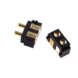 SMT Spring-Loaded Pogo Pin Connector 2 Pin 2.5 mm Grid 5.5 mm Height PCB Right Angle Surface Mount Pitch 2.5mm