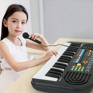Clavier électronique USB à 61 touches, instrument de musique <span class=keywords><strong>pour</strong></span> enfants avec microphone, écran LED, 16 tons, 10 rythmes, 6 chansons de démonstration - Product Image 2