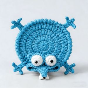 Set di Sottobicchieri all'Uncinetto <span class=keywords><strong>a</strong></span> Forma di Fiore, Sottobicchieri per Supporto Emotivo, Piccoli Sottobicchieri Divertenti <span class=keywords><strong>a</strong></span> Forma di Scoiattolo, per Proteggere i Bicchieri <span class=keywords><strong>da</strong></span> Tavolo - Product Image 3