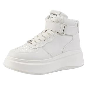 <span class=keywords><strong>2023</strong></span> automne-hiver polyvalent femmes haut blanc chaussures en cuir souple semelle épaisse ton rond baskets décontractées - Product Image 4