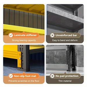 Hệ thống kệ chứa hàng bằng kim loại không cần bu lông, chịu lực cao, 4-5 tầng, dùng cho nhà để xe, kho hàng, công nghiệp - Product Image 5