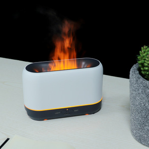 Diffuseur d'arômes ultrasonique, humidificateur à flamme, 200ml, lumière LED USB, pour la maison et le bureau - Product Image 1