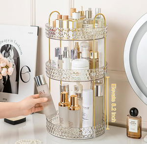 <span class=keywords><strong>Organizador</strong></span> de Maquillaje <span class=keywords><strong>Giratorio</strong></span> de 3 Niveles para Tocador, Almacenamiento de Perfumes y Productos para el Cuidado de la Piel para Mujeres, 360° °   <span class=keywords><strong>Organizador</strong></span> <span class=keywords><strong>Giratorio</strong></span> de Cosméticos para Tocador/Mostrador - Product Image 6