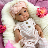 Boneka Bayi Reborn Mirip Bayi Asli 100% Silikon Penuh Sendi Fleksibel Buatan Tangan Boneka Koleksi Hadiah Liburan Ulang Tahun