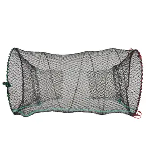 春季蟹虾捕集器渔笼捕集器，网眼尺寸2.0 * 2.0厘米可折叠铸造鱼网