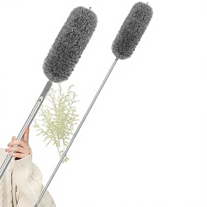 <span class=keywords><strong>Plumeau</strong></span> à plumes rétractable, lavable à l'eau, avec manche métallique, pour le nettoyage des poussières, des cendres, des plafonds, des toits et des toiles d'araignées - Product Image 1