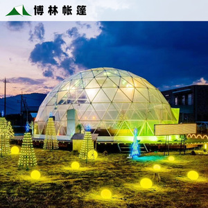 เต็นท์ทรงกลมโปร่งใสสำหรับใช้งานกลางแจ้ง สีแดง ขนาด 3 ม. x 3 ม. เต็นท์บีแอนด์บี เต็นท์สำหรับนักเดินทาง เต็นท์จัดเลี้ยง เต็นท์โรงแรม - Product Image 2