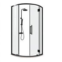 Porte de douche coulissante encadrée moderne en verre trempé de 8 mm pour salle de bain, villa, hôtel