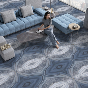 Azulejos de Porcelana Pulida de Lujo Vistaar Azul Oscuro 600x1200mm con Acabado Brillante y Aspecto de Piedra para Diseño de Pisos y Paredes - Product Image 5