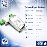 Récepteur optique CATV actif KEXINT 1550nm avec triplexeur WDM et AGC, sortie RF 45-1000MHz