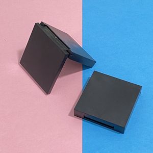 Blush <b>Box</b> Single Color Powder Compact 36.5mm Diameter With Mirror Matte Black Plastic <b>Empty</b> Case For Pressed Powder Makeup - Product Image 3