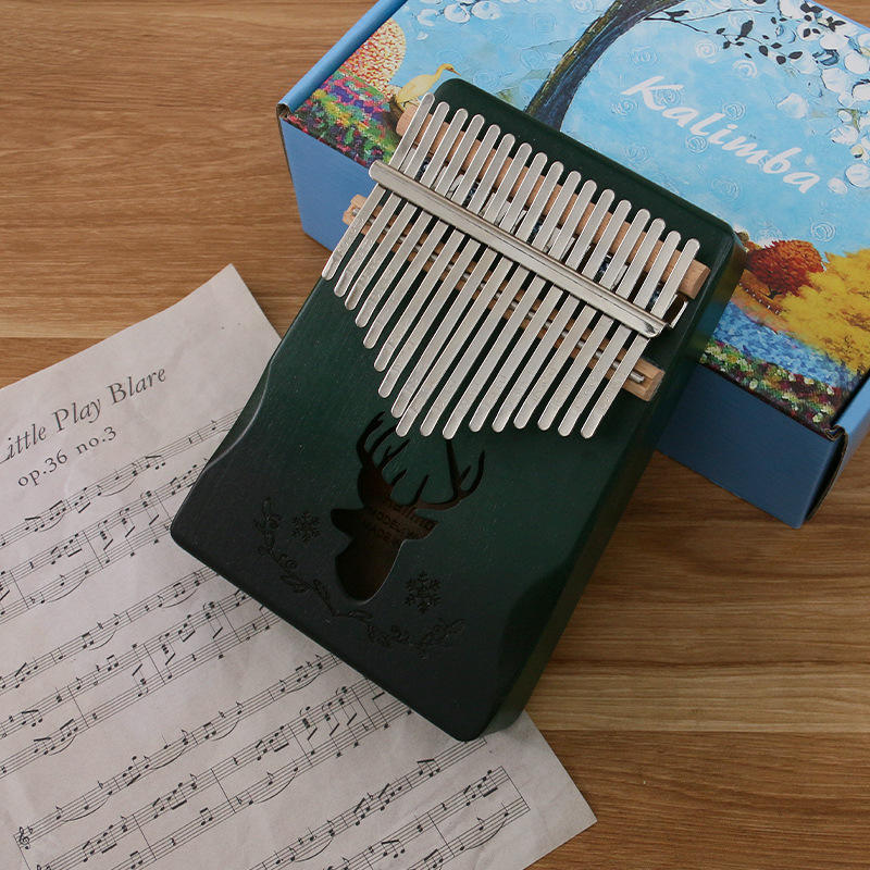 3สีเขียวไล่ระดับสี [กวางโชคลาภมาพร้อมกับ] + ถุงของขวัญ