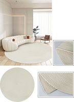 Tapis de maison moderne fait à la main en pure laine lavable et antidérapant pour le salon public, adapté aux animaux domestiques et personnalisable