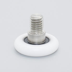 Poulie en plastique POM à filetage externe de petite taille en gros, BDR25.4, arbre en acier inoxydable avec roulement revêtu de caoutchouc, fabrication - Product Image 1