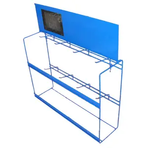 factory manufacturer cashier desk top presentation stand customized steel wire rack promotion metal display with LCD