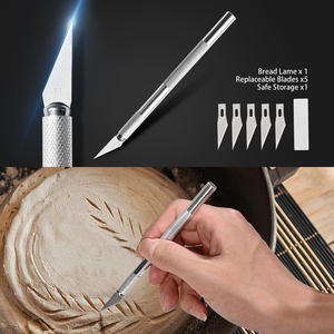 Couteau à pain artisanal en acier inoxydable allemand à haute teneur en carbone de 8 pouces, lame dentelée, manche en bois, pour la préparation de gâteaux et la cuisine - Product Image 2