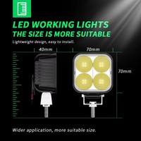 DXZ H-MINI-F-4 3 pouces 4 LED Phare de travail à faisceau spot 12-28V Blanc pour camion 4x4