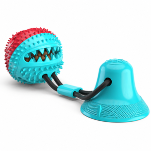 YAOYUE Jouet interactif pour chiens et chats, balle à ventouse avec corde, distributeur de friandises pour le nettoyage dentaire et la dentition, base à forte ventouse - Product Image 5