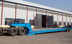 Semi-remorque surbaissée à col de cygne détachable en acier, 2/3/4 essieux, 30 tonnes, en promotion - Product Image 3