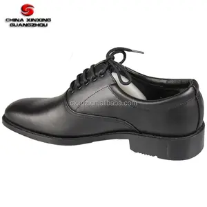 China Xinxing Guangzhou high quality footwear black officer men leather shoes