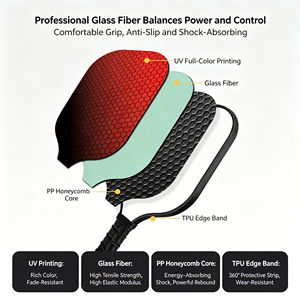 Pala de Pickleball de Rendimiento Dinámico, Ligera, de Fibra de Carbono para una Acción Rápida - Product Image 2