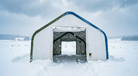 Tente de stockage industrielle en PVC et métal, robuste, imperméable, grande taille, pour usage extérieur, entrepôt, atelier agricole, vente en gros
