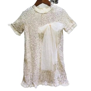 ชุดเดรสเด็กผู้หญิงลายดอกไม้แบบใหม่ คุณภาพสูง สไตล์ลำลอง สวยสง่า สำหรับฤดูใบไม้ร่วง แขนสั้น ความยาวระดับเข่า ทรงเอไลน์ - Product Image 1