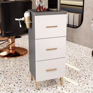 Chariots de salon de coiffure, de beauté et de spa à roulettes en métal, noir, gris et blanc, best-sellers - Product Image 4