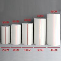 Supports cylindriques en métal blanc pour fleurs, vases, socles, piliers et présentoirs à gâteaux pour mariage et décoration intérieure