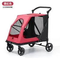 Chariot de promenade pliable en une seule étape pour animaux de compagnie de grande taille, poussette robuste d'extérieur pour chiens âgés – Vente en gros