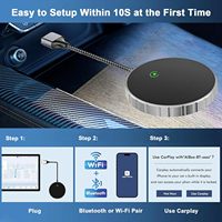Fuallwin Wireless Carplay Android Auto Car Adapter Dual Band WiFi Easy Setup Support Online Upgrade Car Play Dongle pour Iphone