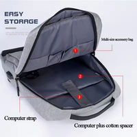 Mochila para Portátil de Viaje de Negocios con Logotipo Personalizado, Gran Capacidad, Diseño USB, Mochila Escolar para Computadora
