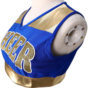 Cheerleading Uniforms Set <b>Glitter</b> Print 100 Polyester Short Skirt Performance Outfits For Women Spring 2025 - Product Image 2