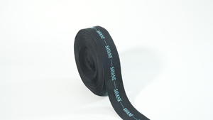 Bande élastique en polyester gaufré Aoya à motif chevrons jacquard, couleur unie, avec logo personnalisé, confortable - Product Image 3