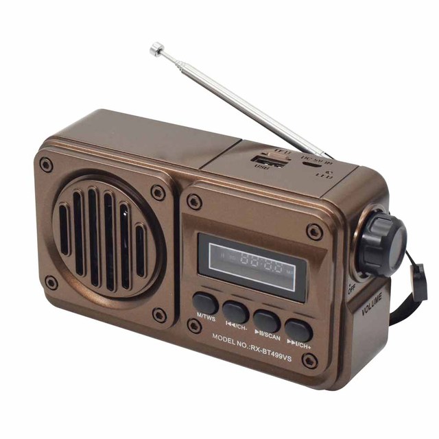 Portable Radio with FM Wireless BT USB TF Card Player, Stereo Sound, Can Automatically Search for Channels and Save Them.